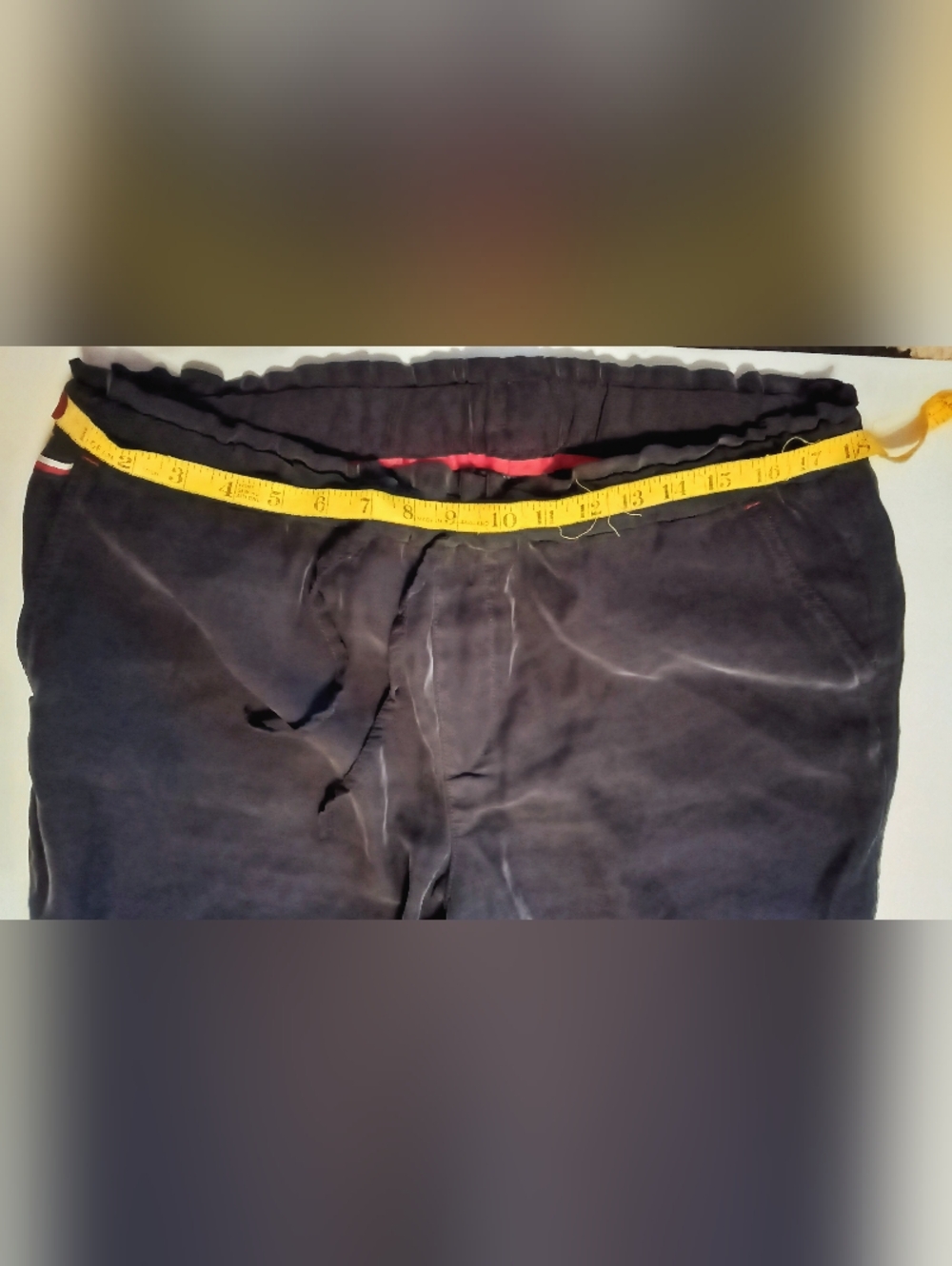 Tommy Hilfiger Navy Blue Track Pants with Red Waistband Accent